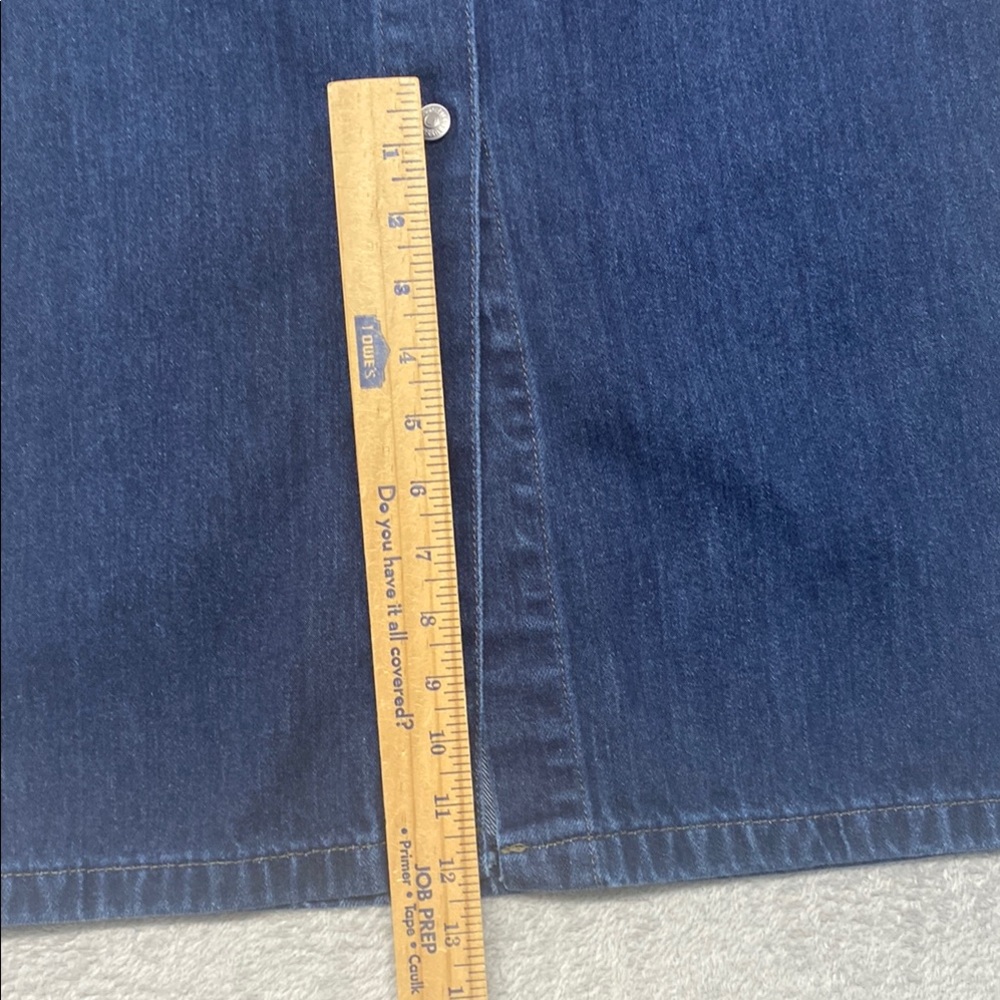 Levis skirt womens 32‎ blue denim jean y2k snap button slit 90s midi - Picture 5 of 7